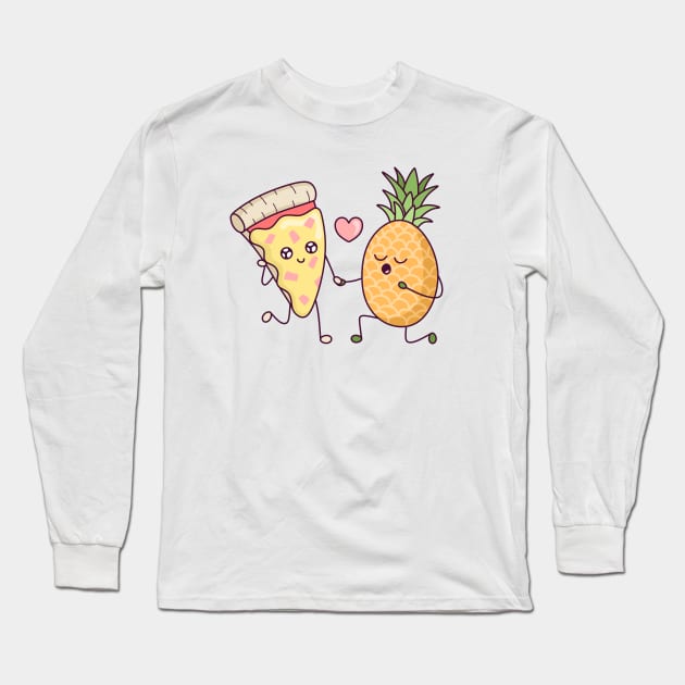 Pineapple Pizza Love Long Sleeve T-Shirt by sombrasblancas